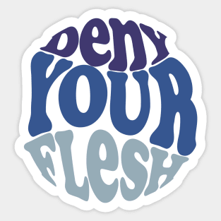 Deny Your Flesh - Wintery Blue Sticker